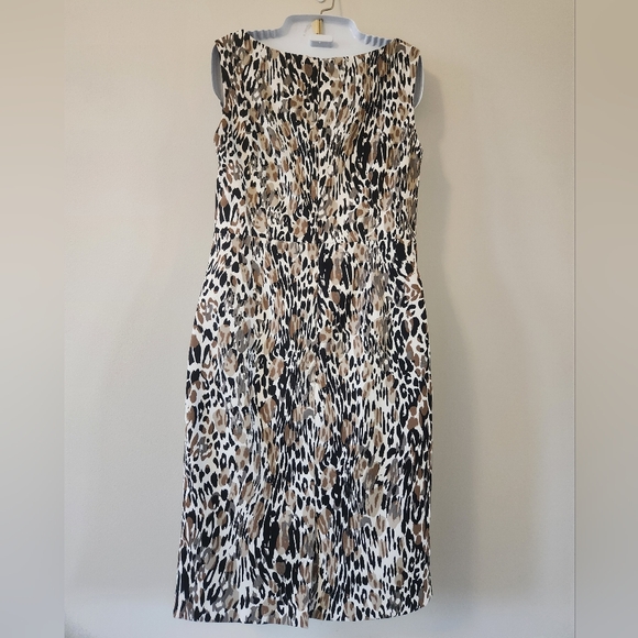 Kasper Dresses & Skirts - Kasper Dress Brown and Black Midi